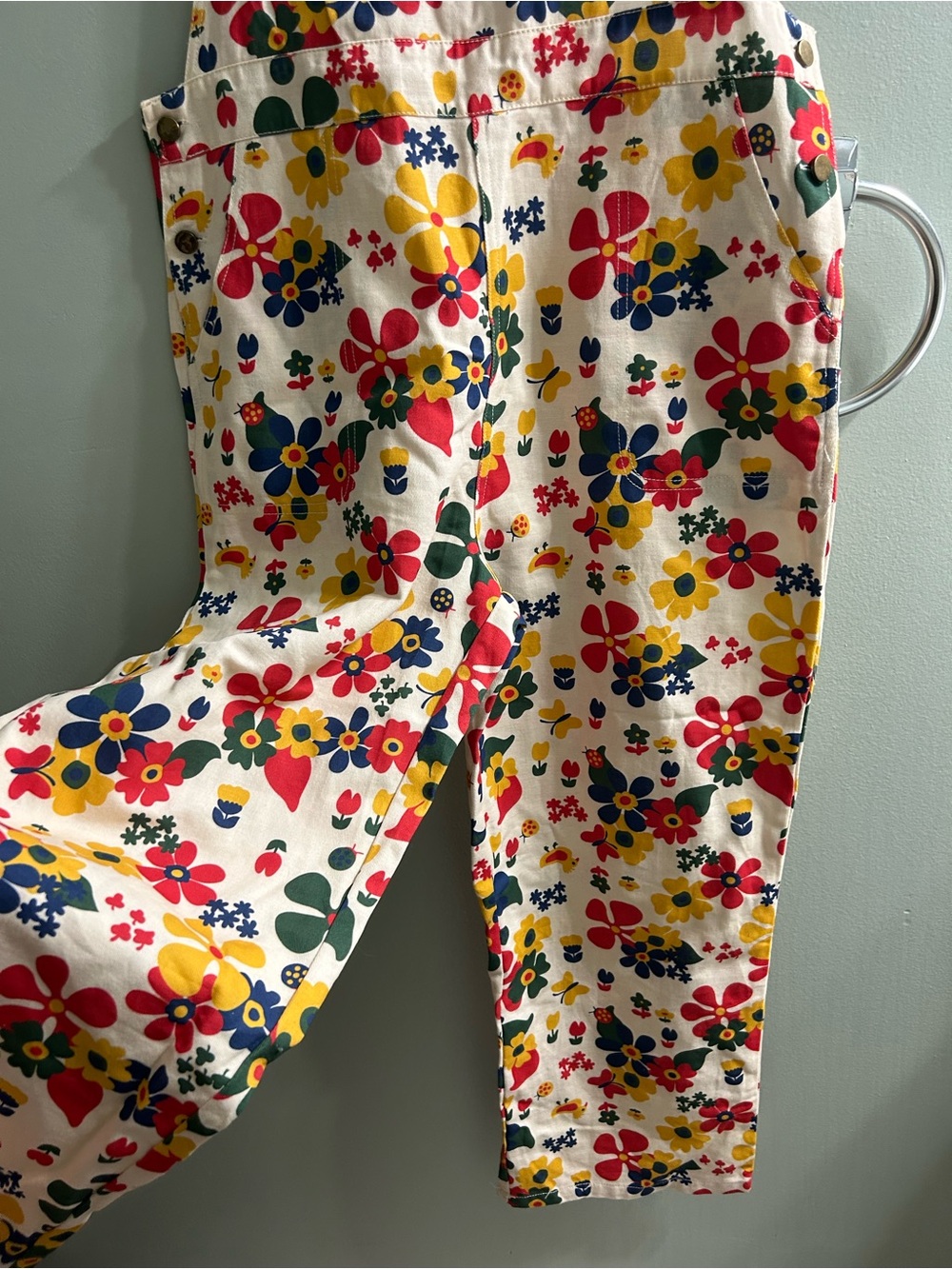 NWT sm wardrobe spring floral printed cotton overalls - Picture 9 of 11